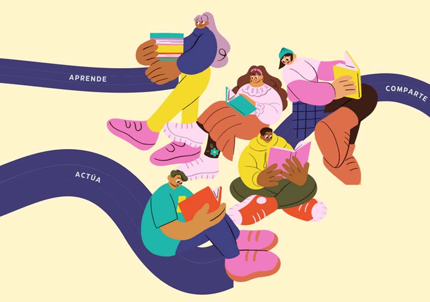 Imagen del evento:Dibujo de gente leyendo